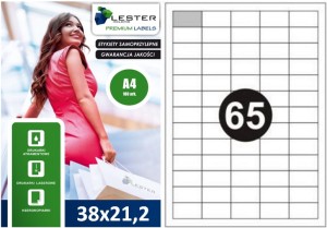Etykiety 38x21,2 na arkuszu A4