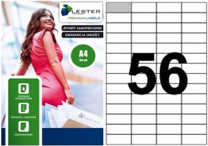 Etykiety 52,2x21,2 na arkuszu A4