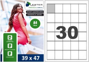 Etykiety 39x47 na arkuszu A4