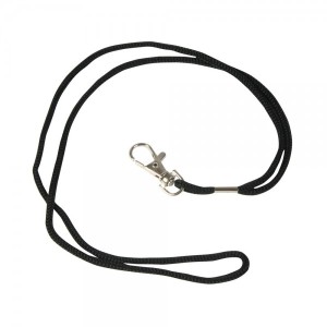 Smycze z karabińczykiem - O.LANYARD 2 - czarny - 50 sztuk