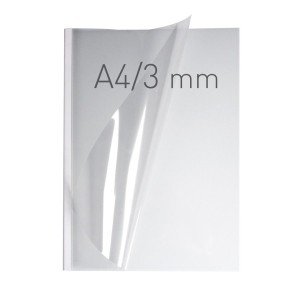 Okładka miękka - O.EASY COVER Double Clear - 297 x 210 mm (A4 pionowa) - biały - 3 mm - 40 sztuk