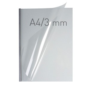 Okładka miękka - O.EASY COVER Double Clear - 297 x 210 mm (A4 pionowa) - srebrny - 3 mm - 40 sztuk