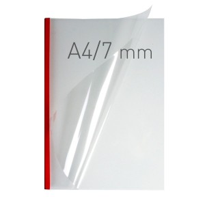 Okładka miękka - O.EASY COVER Double Clear - 297 x 210 mm (A4 pionowa) - czerwony - 7 mm - 40 sztuk