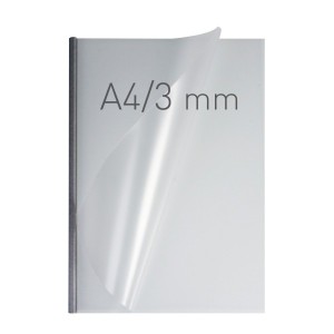 Okładka miękka - O.EASY COVER Double Semi Matt - 297 x 210 mm (A4 pionowa) - srebrny - 3 mm - 40 sztuk