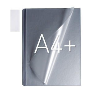 Okładka twarda z kieszenią laminacyjną - O.pouchCOVER Art Duplex - 10 par - biały - 304 x 212 mm (A4+ pionowa)