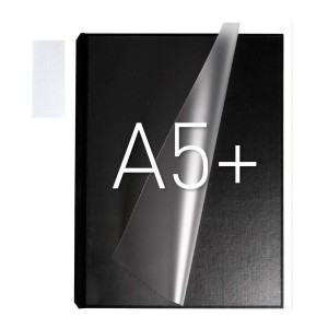 Okładka twarda z kieszenią laminacyjną - O.pouchCOVER Classic Duplex A5+ - 10 par - 217 x 151 mm (pionowa) - biały