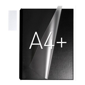 Okładka twarda z kieszenią laminacyjną - O.pouchCOVER Classic Duplex A4+ - 10 par - 304 x 212 mm (pionowa) - biały