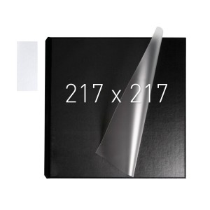 Okładka twarda z kieszenią laminacyjną - O.pouchCOVER Classic Duplex kwadratowa - 10 par - 217 x 217 mm - biały