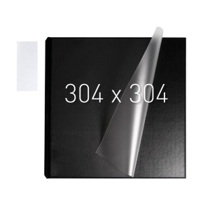 Okładka twarda z kieszenią laminacyjną - O.pouchCOVER Classic Duplex kwadratowa - 10 par - 304 x 304 mm - czarny