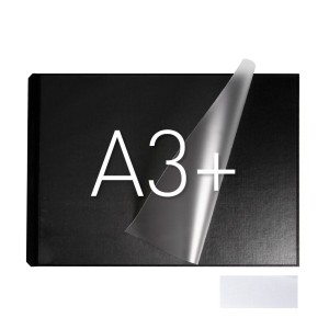Okładka twarda z kieszenią laminacyjną - O.pouchCOVER Classic Duplex A3+ - 10 par - 304 x 423 mm (pozioma) - biały