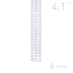 Grzbiety spiralne - O.COIL - A4 - przeźroczysty - 6 mm - 100 sztuk
