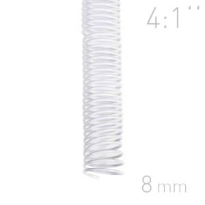 Grzbiety spiralne - O.COIL - A4 - biały - 8 mm - 100 sztuk