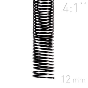 Grzbiety spiralne - O.COIL - A4 - czarny - 12 mm - 100 sztuk