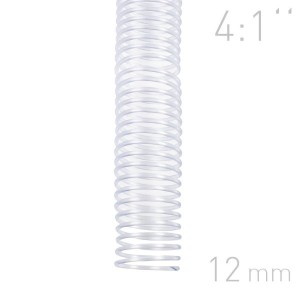 Grzbiety spiralne - O.COIL - A4 - przeźroczysty - 12 mm - 100 sztuk