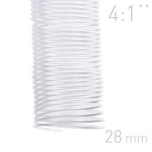 Grzbiety spiralne - O.COIL - A4 - biały - 28 mm - 50 sztuk