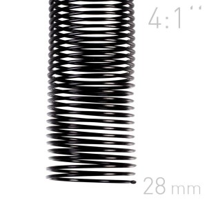 Grzbiety spiralne - O.COIL - A4 - czarny - 28 mm - 50 sztuk