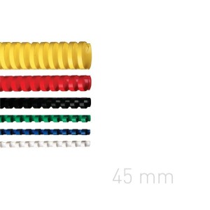 Grzbiety plastikowe - O.COMB Owalne - A4 - czerwony - 45 mm - 50 sztuk