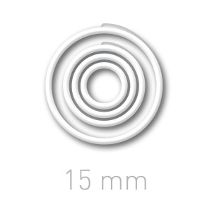 Kółeczka do ręcznego bindowania - O.easyRING - biały - 15 mm - 300 sztuk
