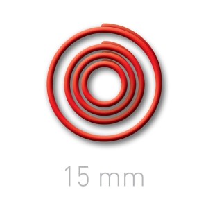 Kółeczka do ręcznego bindowania - O.easyRING - czerwony - 15 mm - 75 sztuk
