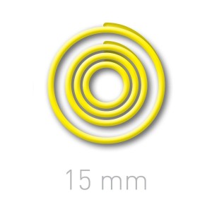 Kółeczka do ręcznego bindowania - O.easyRING - żółty - 15 mm - 75 sztuk