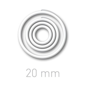 Kółeczka do ręcznego bindowania - O.easyRING - biały - 20 mm - 160 sztuk
