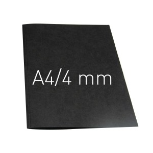 Termookładki miękkie - Thermolinen plain (A4 pionowa) - 100 sztuk - czarny - 4 mm