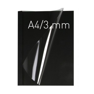 Termookładki miękkie - Thermolinen (A4 pionowa) - 100 sztuk - czarny - 3 mm