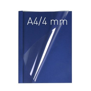 Termookładki miękkie - Thermolinen (A4 pionowa) - 100 sztuk - granatowy - 4 mm