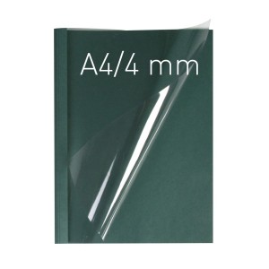 Termookładki miękkie - Thermolinen (A4 pionowa) - 100 sztuk - zielony - 4 mm