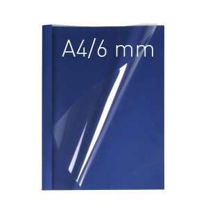 Termookładki miękkie - Thermolinen (A4 pionowa) - 100 sztuk - granatowy - 6 mm