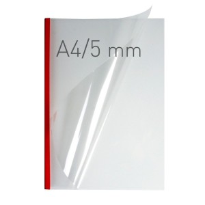 Termookładki miękkie - O.THERMOTOP Double Clear - 297 x 210 mm (A4 pionowa) - czerwony - 5 mm - 50 sztuk