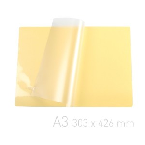 Folia laminacyjna samoprzylepna - O.POUCH Sticky - 100 sztuk - 303 x 426 mm (A3) - 80 µm