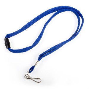 Smycze zapinane zakończone karabińczykiem - O.LANYARD 4 - niebieski