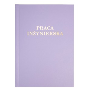 Okładka twarda z napisem - O.HARD Modern 04 - 304 x 212 mm (A4+ pionowa) - Praca Inżynierska - 10 par - fioletowy - AA (5 mm)