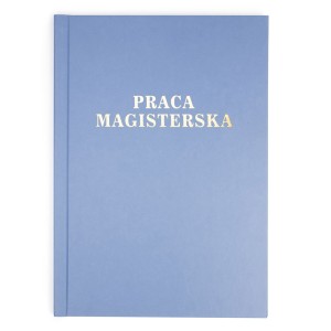 Okładka twarda z napisem - O.HARD Modern 02 - 304 x 212 mm (A4+ pionowa) - Praca Magisterska - 10 par - jasnoniebieski - AA+ (7 mm)