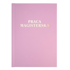Okładka twarda z napisem - O.HARD Modern 02 - 304 x 212 mm (A4+ pionowa) - Praca Magisterska - 10 par - różowy - AA (5 mm)