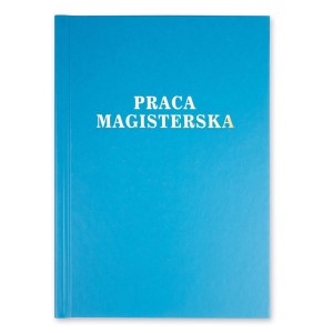 Okładka twarda z napisem - O.HARD Modern 02 - 304 x 212 mm (A4+ pionowa) - Praca Magisterska - 10 par - turkusowy - A (10 mm)