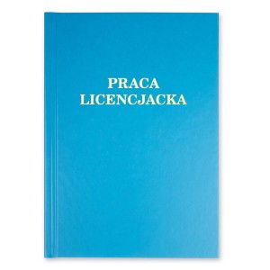 Okładka twarda z napisem - O.HARD Modern 02 - 304 x 212 mm (A4+ pionowa) - Praca Licencjacka - 10 par - turkusowy - AA (5 mm)