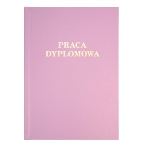 Okładka twarda z napisem - O.HARD Modern 02 - 304 x 212 mm (A4+ pionowa) - Praca Dyplomowa - 10 par - różowy - AA+ (7 mm)