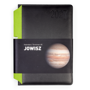 Kalendarz - O.DIARY Jowisz- A5 (2027) - czarno-zielony