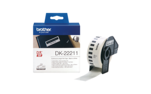 Brother DK-22211, folia 29mm x 15,24m, Taśma foliowa ciągła, biała