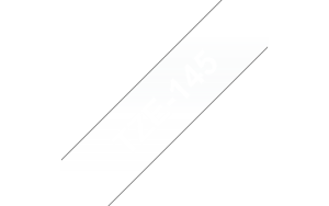 Brother TZ-145, TZe-145, Taśma 18mm, laminowana, biały nadruk, przezroczyste tło, P-touch TZE145