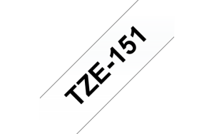 Brother TZ-151, TZe-151, Taśma 24mm, laminowana, czarny nadruk, przezroczyste tło, P-touch, TZE151