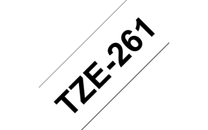 Brother TZ-261, TZe-261, Taśma 36mm, laminowana, czarny nadruk, białe tło, P-touch TZE261