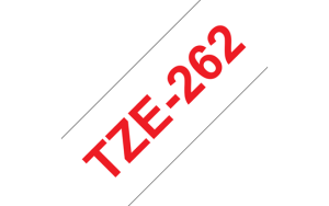 Brother TZ-262, TZe-262, Taśma 36mm, laminowana, czerwony nadruk, białe tło, P-touch TZE262
