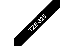 Brother TZ-325, TZe-325, Taśma 9mm, laminowana, biały nadruk,czarne tło, P-touch, TZE325