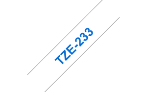 Brother TZE-233, Taśma 12mm, laminowana, niebieski nadruk / białe tło, P-touch TZE233