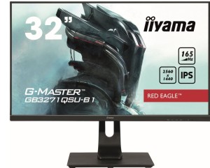 IIYAMA Monitor 31.5 cala GB3271QSU-B1 QHD,1ms,IPS,165Hz,HDMI,DP,400cd,FreeSync