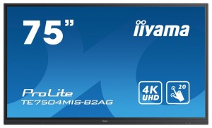 IIYAMA Monitor 75cali TE7504MIS-B2AG PureTouch-IR,IPS,24/7,4K,USB-C,7H,S.PC