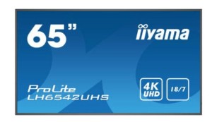 IIYAMA Monitor wielkoformatowy 64.5 cala LH6542UHS-B3 4K,18/7,SDM,IPS,LAN,PION,500cd/m2,OS8.0